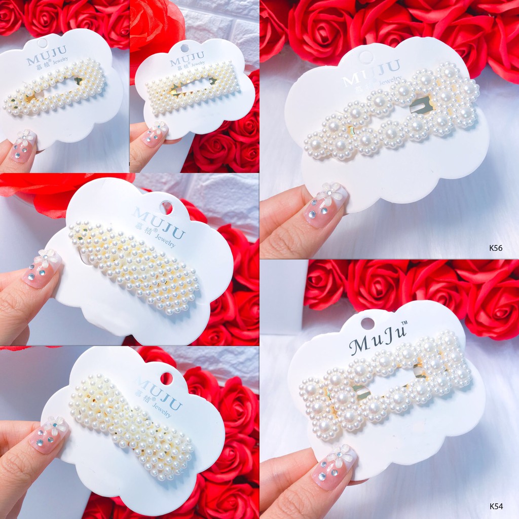 [Mã FASHIONGREEN44 giảm 10K đơn 50K] 7 kiểu kẹp tóc đính đá hàn quốc Orin K52 K53 K54 K55 K56 K57 K58